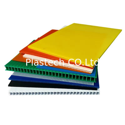 Meerdere kleuren PP holle plaat PP kunststof gegolfde kunststof vloerbescherming