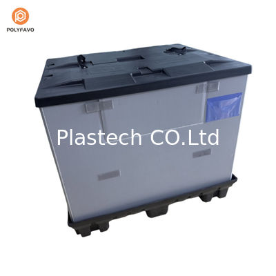 1200x1000x900 mm Stapelbare HDPE-transparante plastic verpakking met mouw