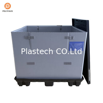 1200x1000x900 mm Stapelbare HDPE-transparante plastic verpakking met mouw