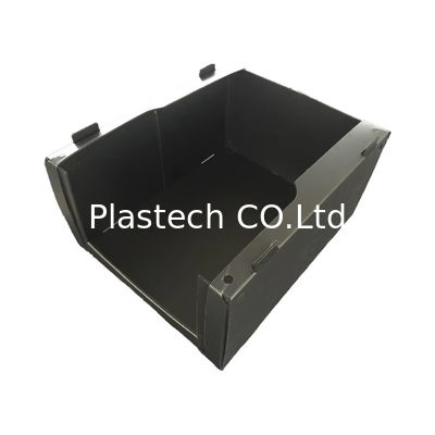 Gepersonaliseerde grootte omzet doos stapelbare pick bins plastic magazijn onderdelen doos bord voor gemakkelijke identificatie