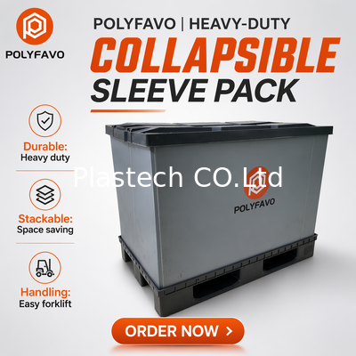 1200x800mm Sleeve Box Plastic Pallet Bin Packing Cubes Opvouwbare omzetdoos