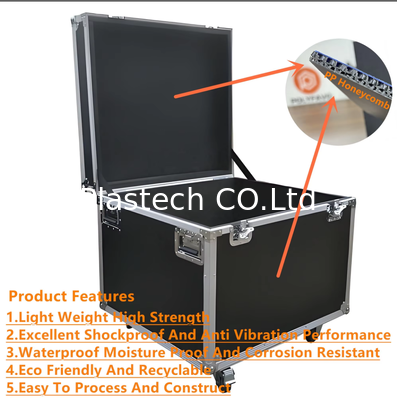 10mm 3200gsm Honingraatpaneel Flightcase Accessoires Afmeting 2300*1200mm Zwarte Flightpanelen