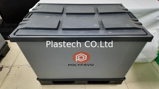 500kg Verzending Dozen Verpakking Doos 1200 * 800 * 900 mm met Deksel Inklapbare Container PolyBox