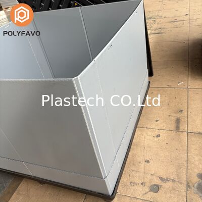 Laadcapaciteit 500 kg Verzenddozen 1220 * 1140 * 900 mm Plastic opslagcontainer PP honingraat paneel mouwdoos
