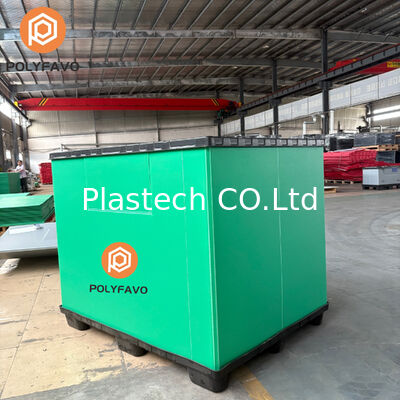 Paletstapelingszendkisten 1220 * 1140 * 900 mm Opvouwbare kunststof pallet honingraat sleeve box panel sleeve box