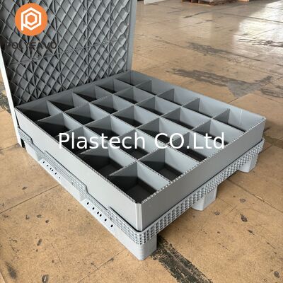 Plastic Palletkooi Bulk Galylord Pack Pallet Sleeve Box Automotive Industriële Plastic Pallet Sleeve Box