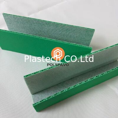U-kanaaltype Plastic Profile Door Sill Protector Pp Honeycomb Board Met Felt Stof Mat oppervlak Optioneel 3mm 5mm Dikte