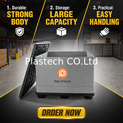 1220*1140*896mm Aanpasbare Pallet Sleeve Box Fabrikant Inklapbare Honingraat Plastic Pallet Sleeve Box