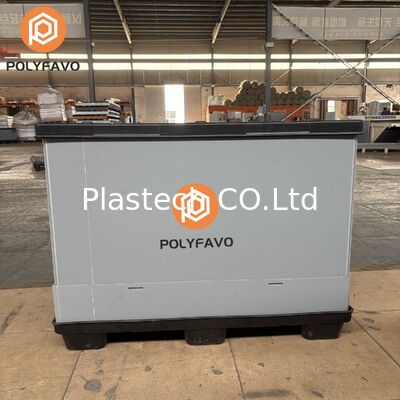 1220*1140*896mm Aanpasbare Pallet Sleeve Box Fabrikant Inklapbare Honingraat Plastic Pallet Sleeve Box