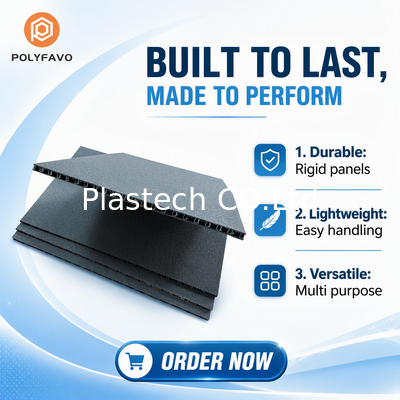 6mm 2200gsm flightcasemateriaal honingraatpaneel PP kunststof plaat