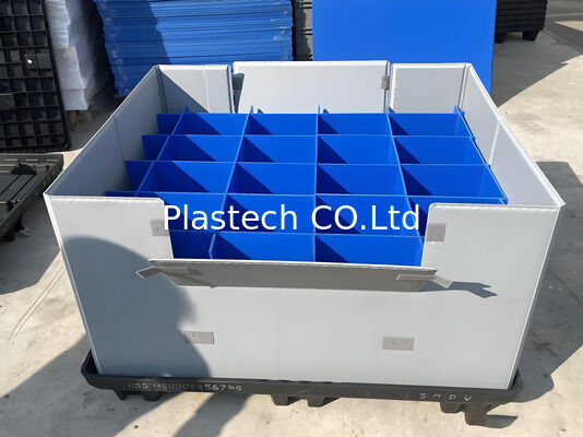Zware Opvouwbare Bulkbox, Klapt Plat Om Retourvracht te Besparen, Dynamische Belasting 300kg Statische Belasting 500kg, Stapelbaar