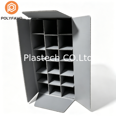 Honeycomb Container Box voor Magazijnopslag en Logistiek, Omzetdoos met Binnenschotten, Stapelbare Aangepaste Kleur Logo Bedrukking