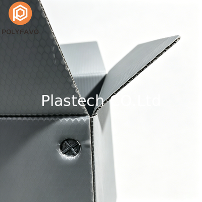 Honeycomb Container Box voor Magazijnopslag en Logistiek, Omzetdoos met Binnenschotten, Stapelbare Aangepaste Kleur Logo Bedrukking