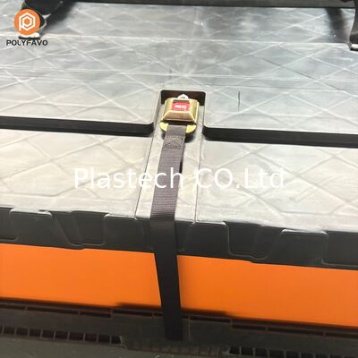 Returnable Collapsible Bulk Box, Pallet Container with Lid and Base, Custom Windows Cutouts 10mm 12mm Wall Thickness